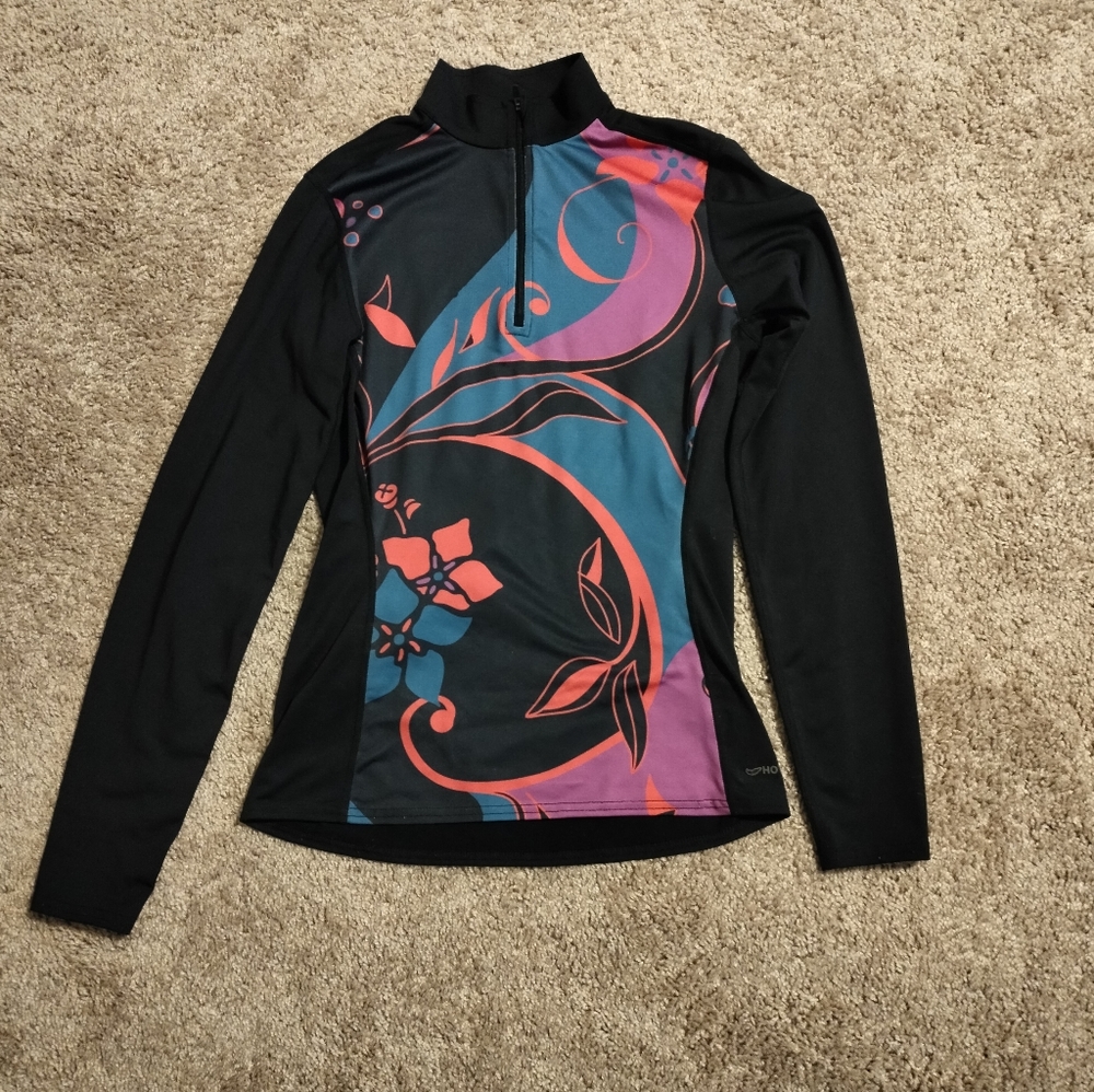 Hot chillys size M print and black sport jacket